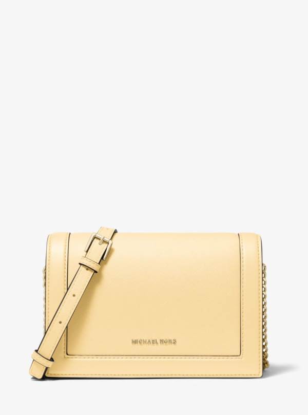Damske Crossbody Kabelka Michael Kors Jet Set Large Saffiano Leather Hnedožltý - Kabelky Michael Kors Nejlevnejsi | BSCON-7630